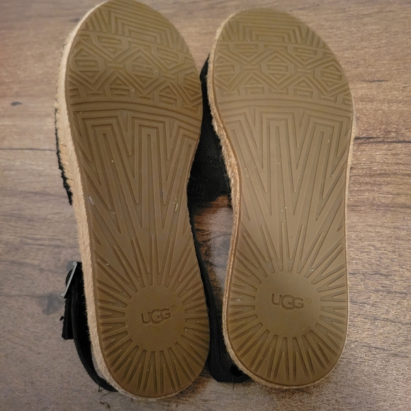 UGG Isadora Black Snakeskin Espadrille Sandals 8.5 | Resortwear, Cruise Dinner - Picture 4 of 4